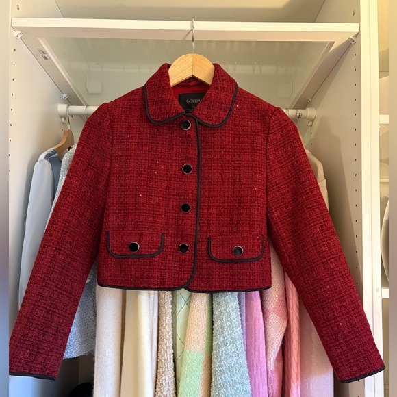 Red Tweed Women's Jacket - Picture 1 of 8